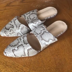 snakeskin slip ons